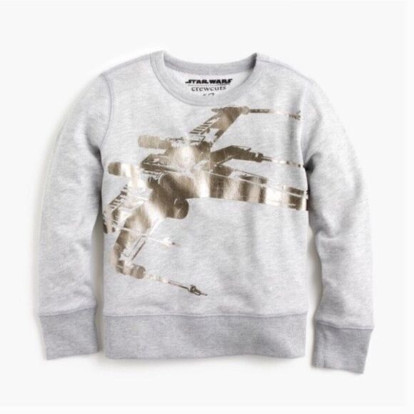 J. Crew Star Wars Crew Cuts X-Wing Sweatshirt NWT 2 - Picture 1 of 5